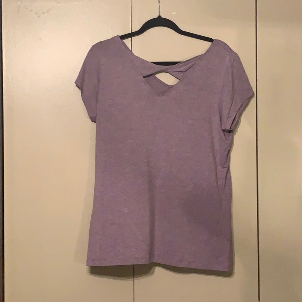 Purple cotton tee.
